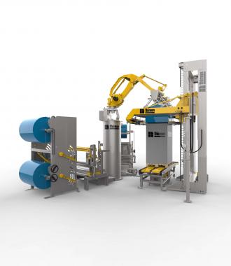 COMBI-GLASS ROBOT - Thimon shrink hooding machine